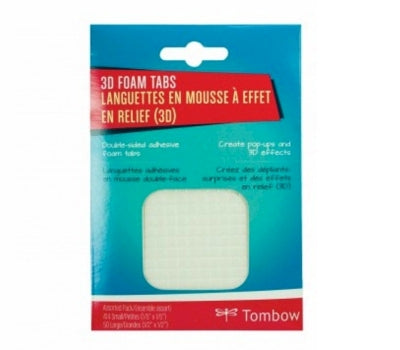 A7 52129 Tombow Mono 3-D Foam Tabs 414 of 1/5in 50 of 1/2in