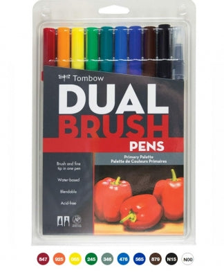 G0 56167 Tombow Set/ABT-10 PRIMARY Brush Pens - 10 pens in case