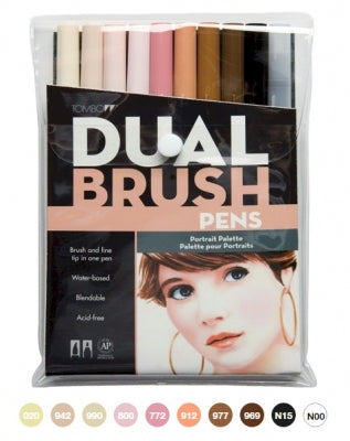 G0 56170 Tombow Set/ABT-10 PORTRAIT Brush Pens - 10 pens in case