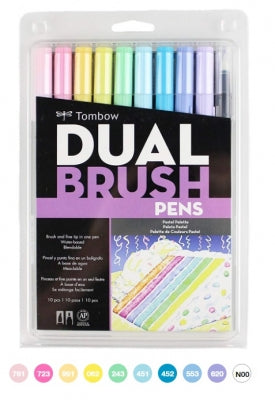 G0 56187 Box/24 Tombow Set/ABT-10 Limited Edition PASTEL Brush Pens - $13.88 ea - 10 pens in case