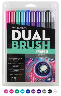 G0 56188 Tombow Set/ABT-10 Limited Edition GALAXY Brush Pens - 10 pens in case