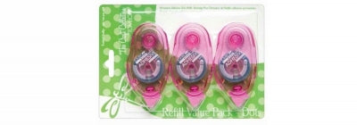 62149 Box/90 Tombow 3-PACK Mono Adhesive Dots Refill 39ft - $6.49 ea -