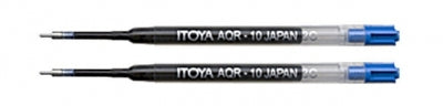 S0 30399 Box/DOZEN 2-Pack Itoya AQR-10-BU BLUE AquaRoller Pen refill 1.0mm PARKER - $1.96 ea -