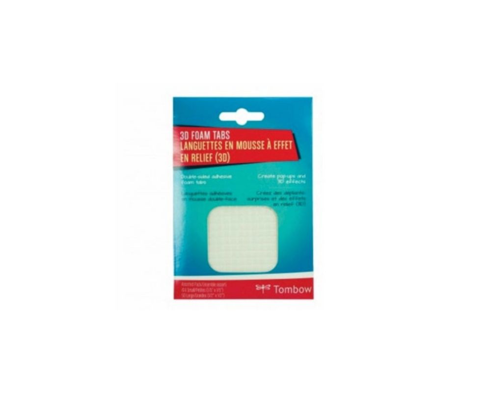 A7 52129 Tombow Mono 3-D Foam Tabs 414 of 1/5in 50 of 1/2in