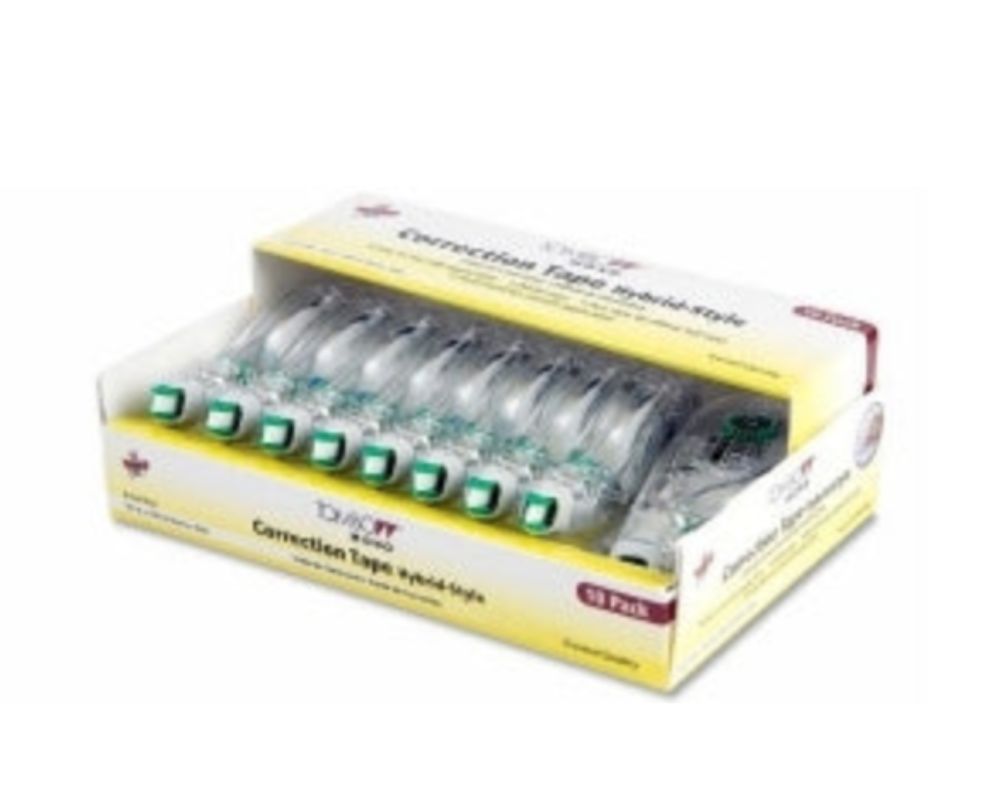 DS 68721 Box/32 Tombow 320 Pieces 68705 Hybrid Style White Mono Correction Tape 4mm x 10m Bulk Pack : 4 MASTER CARTONS - $11.31 ea -