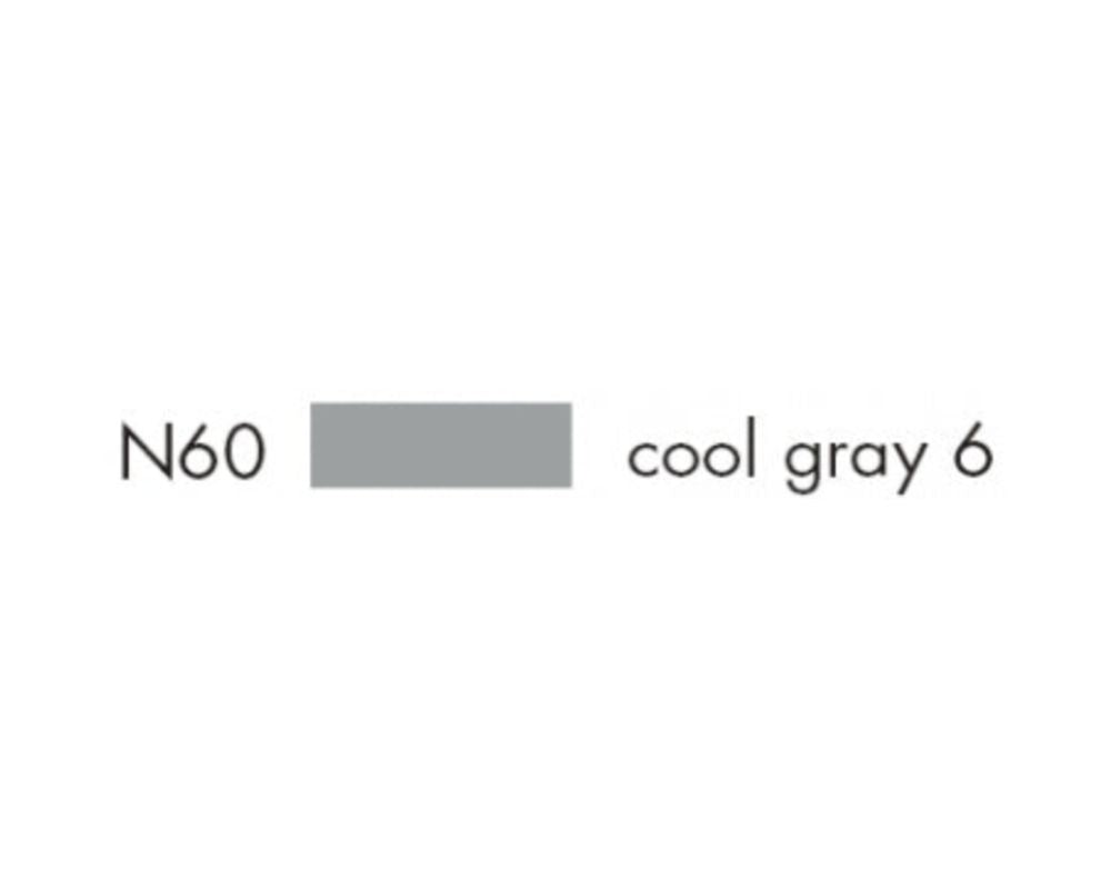 E1 56636 Box/SIX Tombow Dual Brush Pen ABT- N60 cool gray 6 - $1.83 ea -