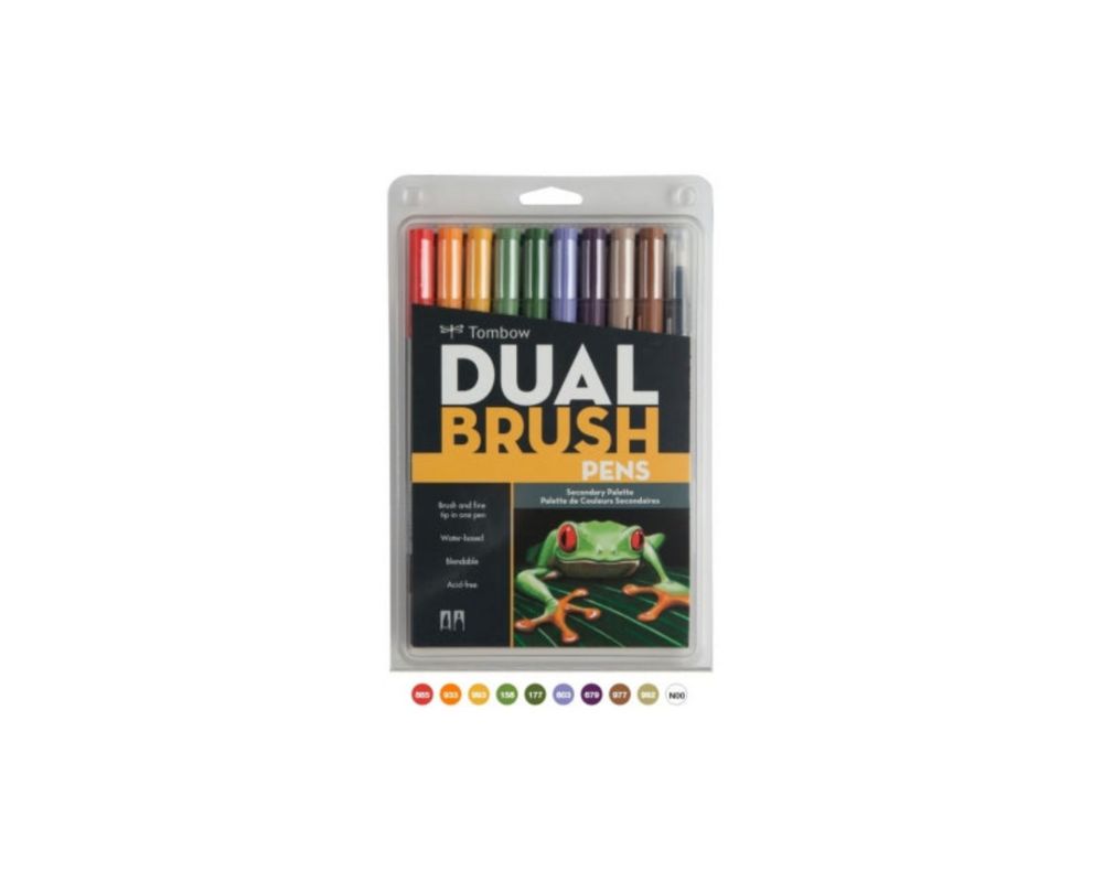G0 56168 Tombow Set/ABT-10 SECONDARY Brush Pens - 10 pens in case