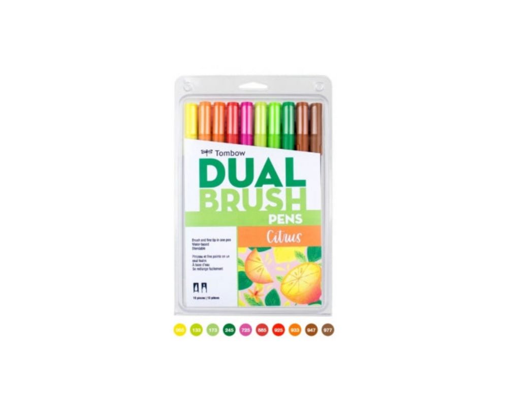 G0 56196 Tombow Set/ABT-10 Limited Edition CITRUS Brush Pens - 10 pens in case