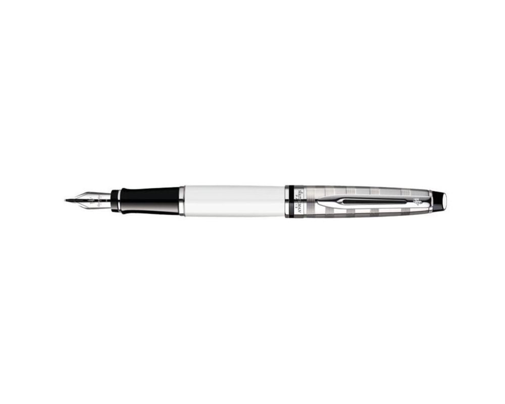 S0952380 Waterman Expert Deluxe White CT Fountain Pen F-Nib S0952380 *