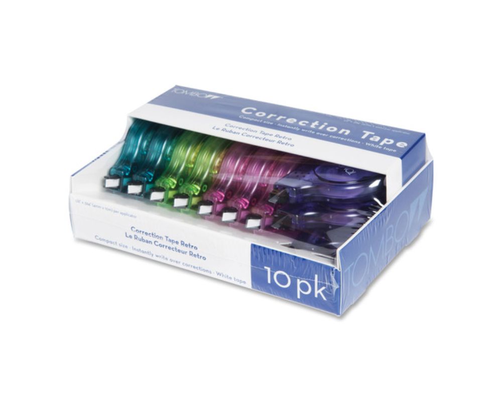 TV 68723 Box/EIGHT Tombow 80 Pieces ASST RETRO White Mono Correction Tape 4mm x 10m Bulk Pack : 1 MASTER CARTON .. - $17.00 ea -