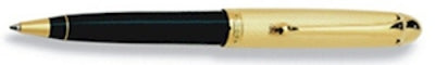 DS 00831 AURORA 831 GOLD PLATED CAP/BLACK BARREL Ballpoint Pen - Allow 3 weeks for delivery