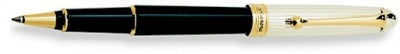 DS 00873 AURORA 873 SILVER CAP/BLACK BARREL ROLLERBALL PEN - Allow 3 weeks for delivery