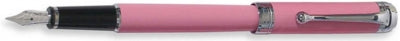 DS 01309 AURORA D13/P TALENTUM FINESSE PINK CHROME TRIM FOUNTAIN PEN MEDIUM 14KT NIB - Allow 3 weeks for delivery