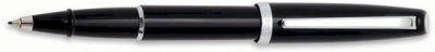 DS 72000 AURORA E72/N STYLE RESIN BLACK PEPPER w/SILVER TRIM ROLLERBALL PEN