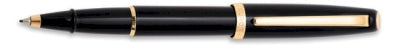 DS 72011 AURORA E72/DN STYLE BLACK w/GOLD TRIM ROLLERBALL PEN