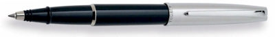 DS 75000 AURORA E75 STYLE BLACK RESIN WITH CHROME CAP ROLLERBALL PEN