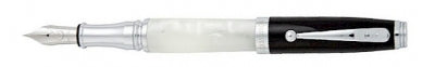 41172 MonteVerde INVINCIA BLACK AND WHITE RESIN FOUNTAIN PEN