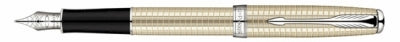 00279 Parker Sonnet Solid .925 Sterling Silver Cisele ST Fountain Pen M-Nib 1774615 S0912500 *
