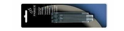 VF 3011031PP Parker 5-PACK Quink Fountain Pen cartridges Permanent Black 3011031