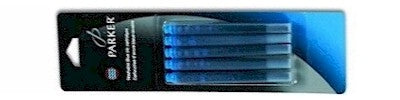 VF 3016031PP Parker 5-PACK Quink Fountain Pen cartridges Washable Blue 3016031 - one FREE with each $50 Parker pen purchased