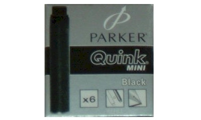 51035 Parker Quink Mini Box/6 Black Fountain Pen Refills for Parker Facet 1741299