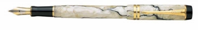 PB 61534 Parker Duofold Pearl/Black Fountain Pen Inter M-Nib 1738508 S0767480 *