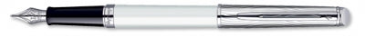 1782309 Waterman Hemisphere Deluxe White Chrome Trim Fountain Pen F-Nib S0921250 *