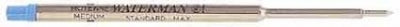 W3 834264 Waterman Maxima Blue Medium Ballpoint Refill - one FREE with each $50 Waterman pen purchase