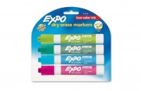 SS EXPO 81029 Low Odor Dry Erase Marker Chisel Tip Classic Colors Assorted 4/Set *