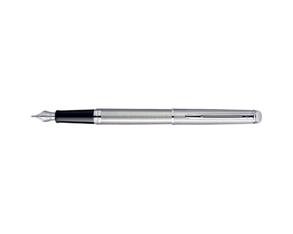 1782285 Waterman Hemisphere Essential Stainless Steel Chrome Trim Fountain Pen F-Nib [no converter] S0920410 *