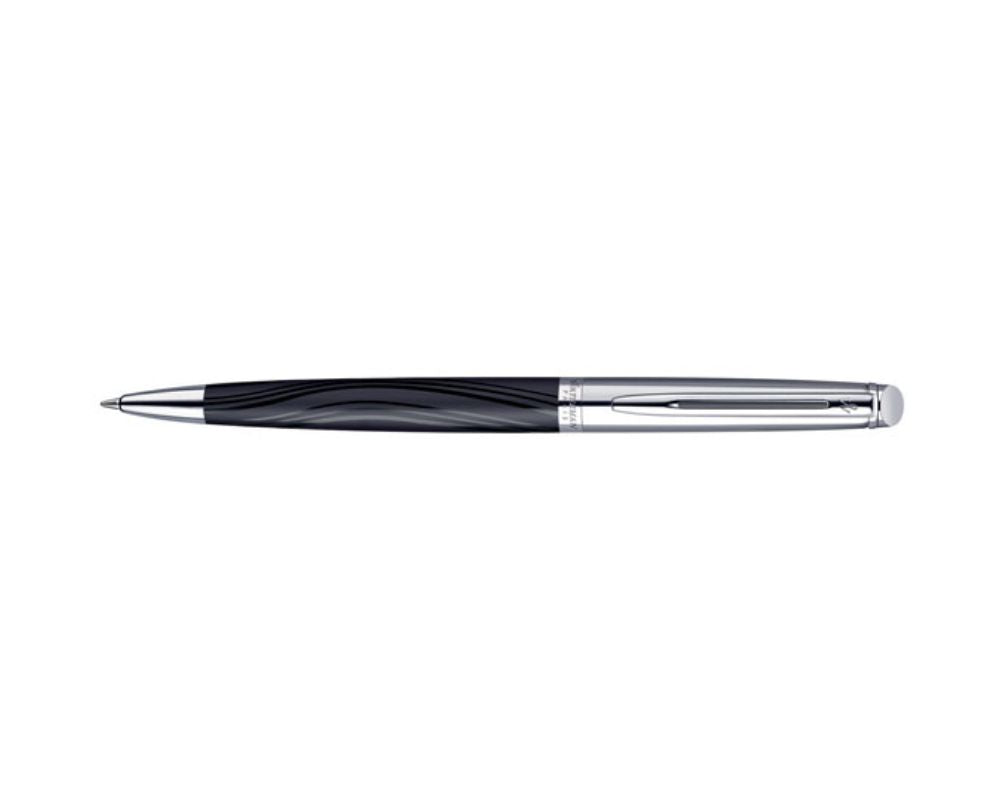 1782307 Waterman Hemisphere Silky Black Chrome Trim Rollerball Pen S0921210 *