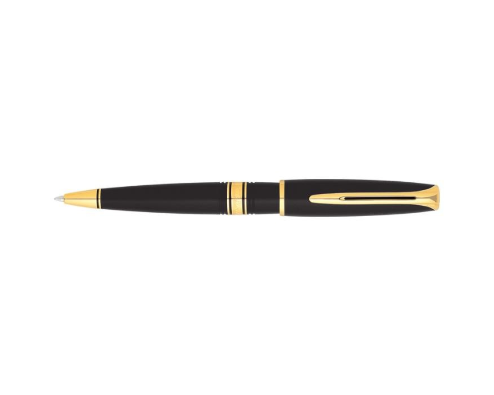 30057 Waterman Charleston Ebony Black GT Ballpoint Pen S0701010 *