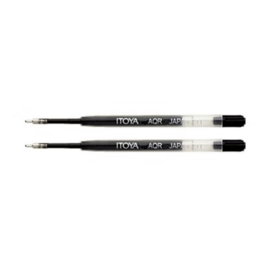 R0 30338 Box/DOZEN  2-Pack Itoya AQR-07 BLACK AquaRoller Pen refill 0.7mm PARKER - $1.96 ea -