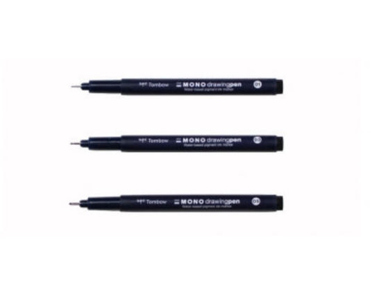 AA 66403  3-Pack Box/DOZEN MONO Drawing Pen 0.1mm 0.3mm 0.5mm - $5.00 ea -