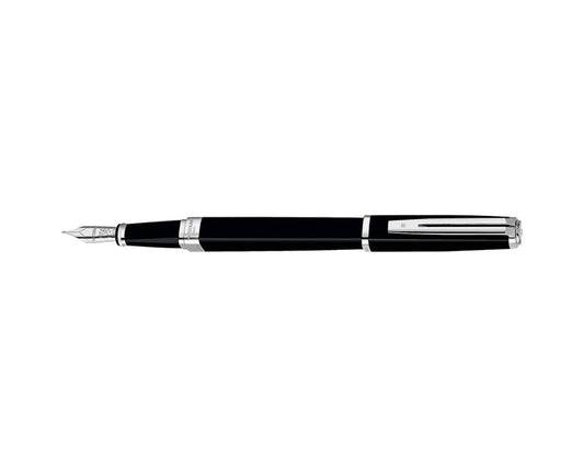 DS 89585 Waterman Exception Slim Black ST Fountain Pen F-Nib [E] S0637010 *