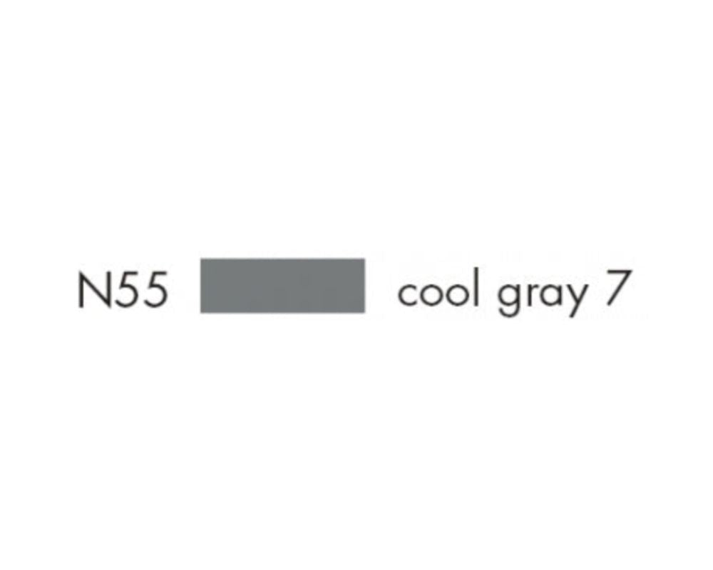 E1 56633 Box/SIX Tombow Dual Brush Pen ABT- N55 cool gray 7 - $1.83 ea -