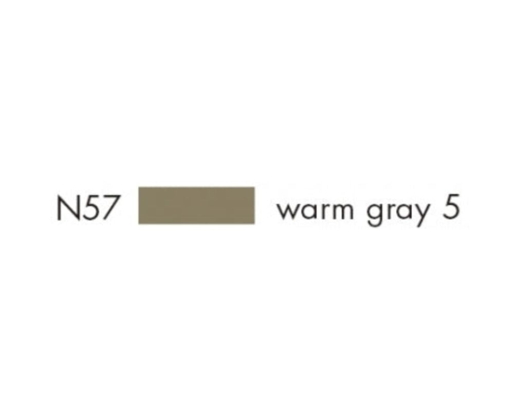 E1 56634 Box/SIX Tombow Dual Brush Pen ABT- N57 warm gray 5 - $1.83 ea -