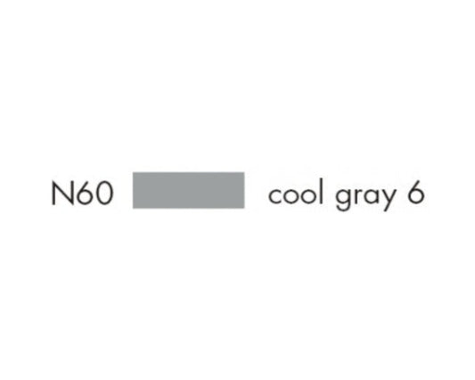 E1 56636 Box/SIX Tombow Dual Brush Pen ABT- N60 cool gray 6 - $1.83 ea -