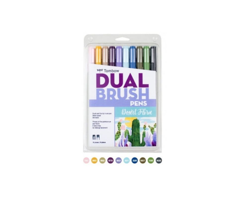 G0 56197 Tombow Set/ABT-10 Limited Edition DESERT FLORA Brush Pens - 10 pens in case