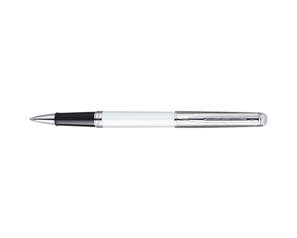 1782311 Waterman Hemisphere Deluxe White Chrome Trim Rollerball Pen S0921290 *