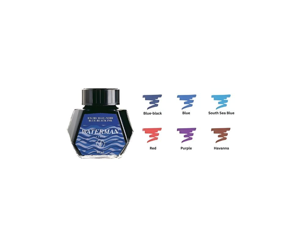 W9 S0110810 Waterman Inspired South Sea Blue Bottle Ink 51060W7 - one FREE with each $50 Waterman pen purchased