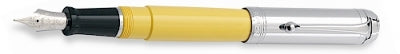 DS 01104 AURORA D11/CY TALENTUM YELLOW FOUNTAIN PEN W/CHROME CAP - Allow 3 weeks for delivery