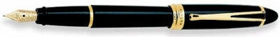 DS 01123 AURORA B12/N-F IPSILON DELUXE BLACK FOUNTAIN PEN 14KT GOLD NIB Fine Nib