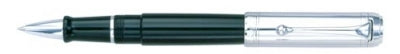 DS 07102 AURORA D71/CN TALENTUM BLACK ROLLERBALL PEN WITH CHROME FINISH CAP - Allow 3 weeks for delivery