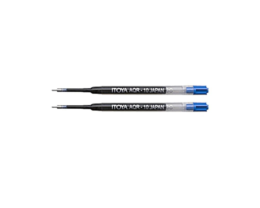 S0 30399 Box/DOZEN  2-Pack Itoya AQR-10-BU BLUE AquaRoller Pen refill 1.0mm PARKER - $1.96 ea -