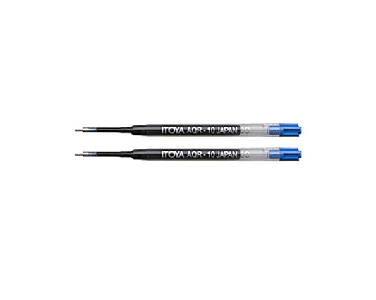 R0 30399  2-Pack Itoya AQR-10-BU BLUE AquaRoller Pen refill 1.0mm PARKER