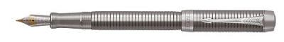 DS 1931333 Parker Duofold Prestige Metallic Chrome Trim Centenial Fountain Pen F-nib Gift Box  - [ Last 1 ]