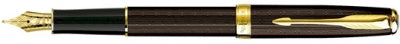 00030 Parker Sonnet Refresh Chiseled Chocolate GT Fountain Pen F 1743567