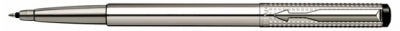 00294 Parker Vector Shiny SS Chiseled Rollerball Pen Black Ink 1774544 S0908750