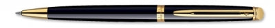 1782292 Waterman Hemisphere Essential Black Lacquer Gold Trim Ballpoint Pen [E] S0920670 *